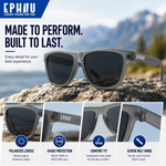Polarized Sports Sunglasses for Running - UV400 Mirror Lens No-Slip Design TS001MGR