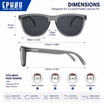 Polarized Sports Sunglasses for Running - UV400 Mirror Lens No-Slip Design TS001MGR