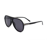 Polarized Round Sunglasses, Stylish PC Sunglasses for Women Retro Classic Sun Glasses Black Frame + Grey Lens PS001-C1