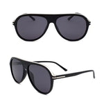 Polarized Round Sunglasses, Stylish PC Sunglasses for Women Retro Classic Sun Glasses Black Frame + Grey Lens PS001-C1