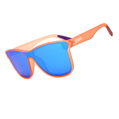 EPHIU One-Lens Mirrored Sunglasses（Elastic Paint Transparent Pink）
