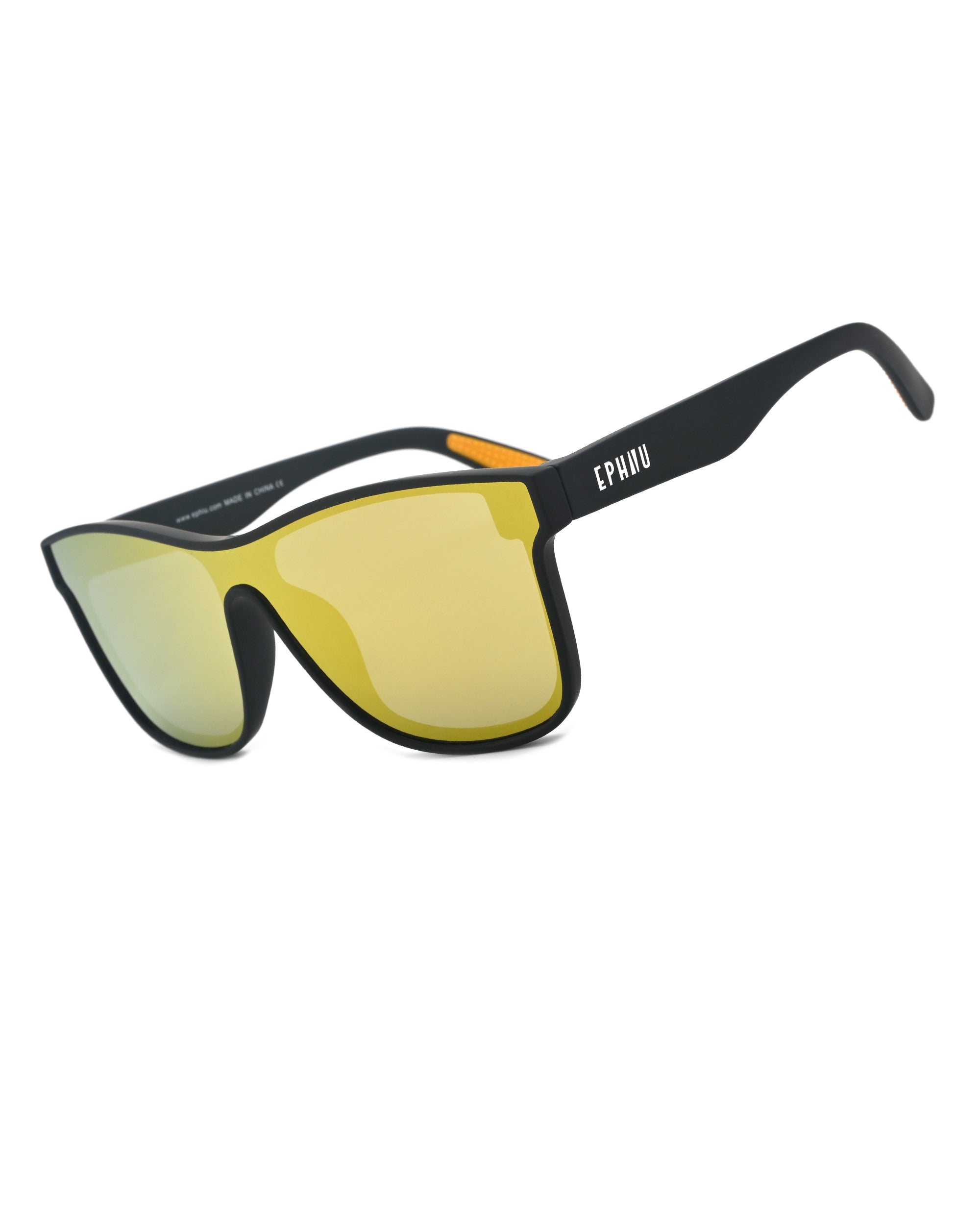 One-Piece Full Polarized Lens Sports Sunglasses with Full Mirror Lens YS009-C1